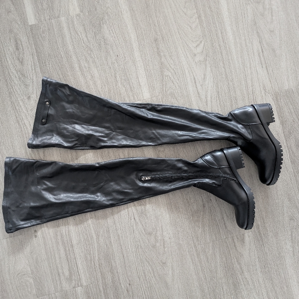 Women's Over the Knee Black Boots